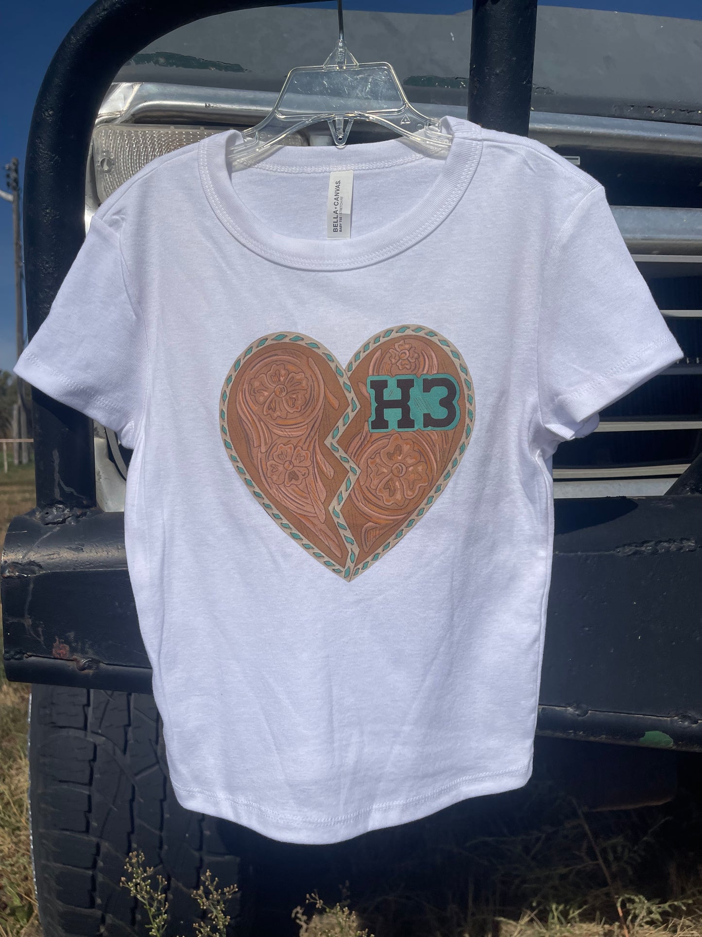 buck stitch my heart Baby T (SALE)