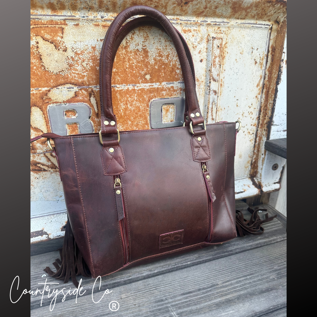 Canyon Check Cowhide Purse