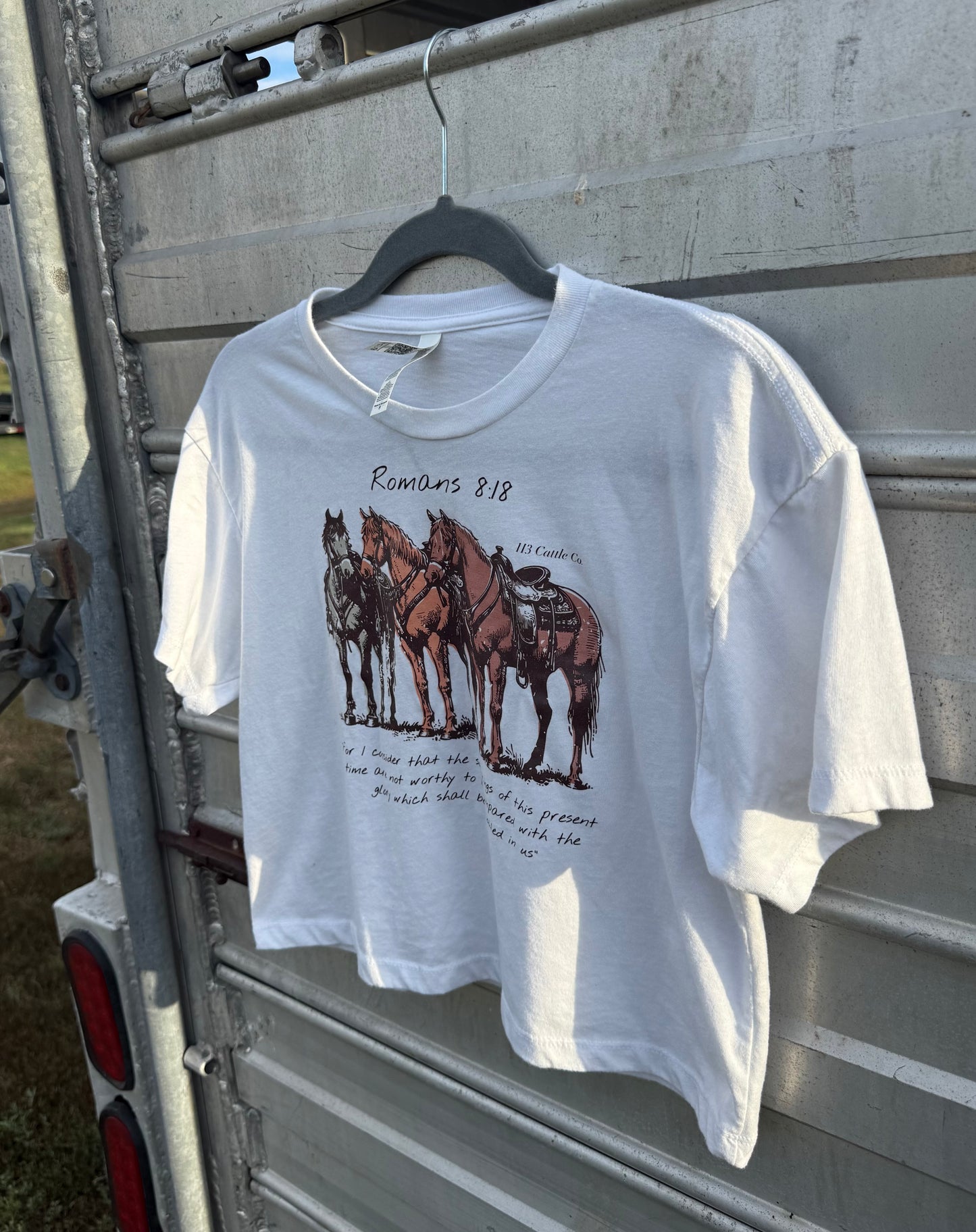 Romans 8:18 Cropped Shirt