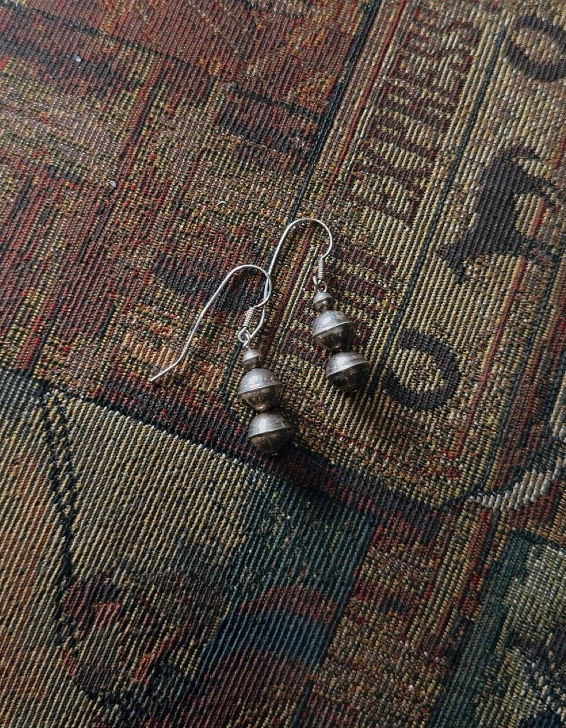 vintage sterling Navajo pearl earrings