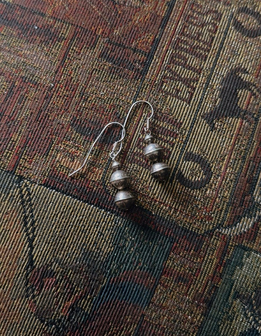 vintage sterling Navajo pearl earrings