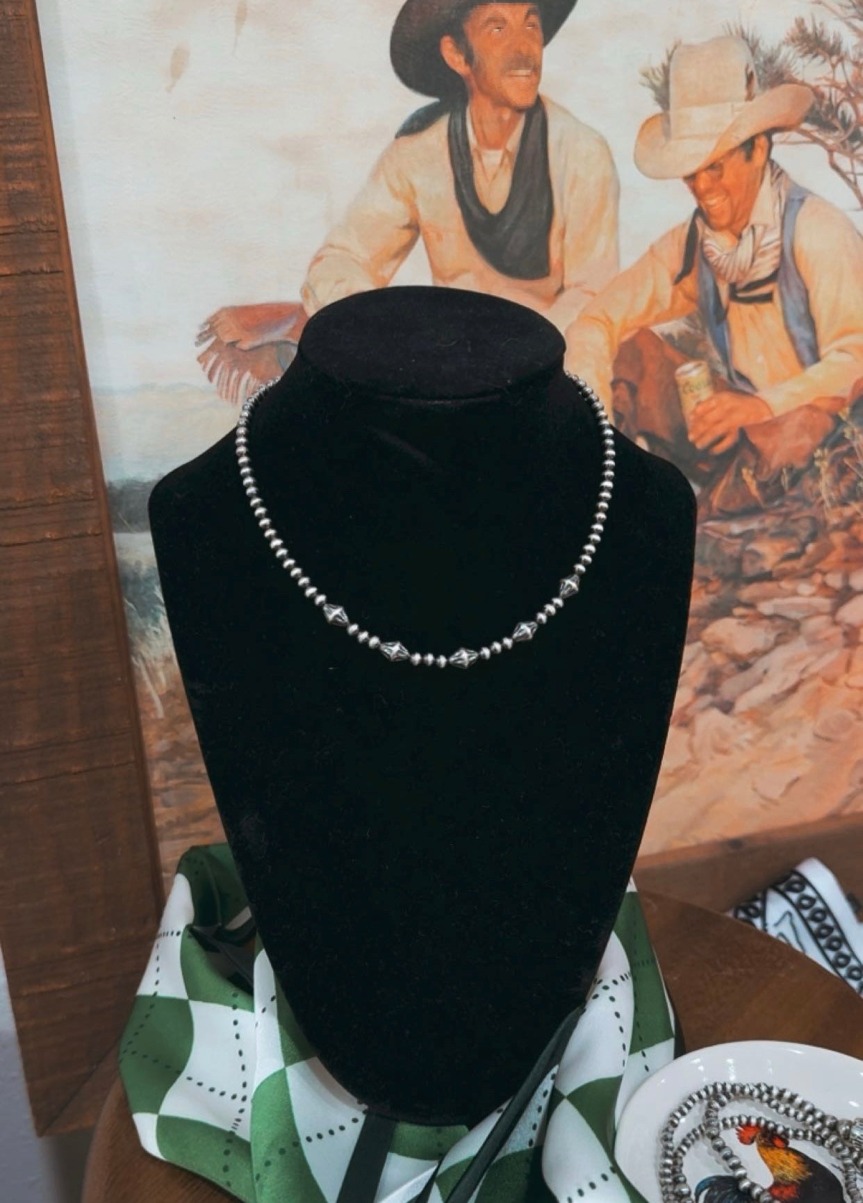 Bi-cone Beads Necklace